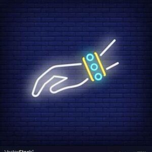 Neon Hand with Bracelet